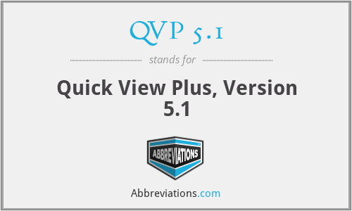 QVP 5.1 - Quick View Plus, Version 5.1